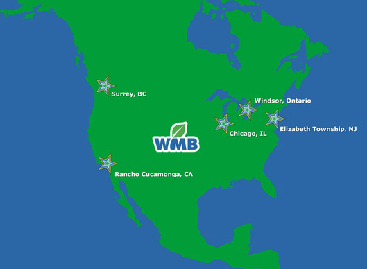 WNB Nutra Corporation Distribution Map Click to Enlarge